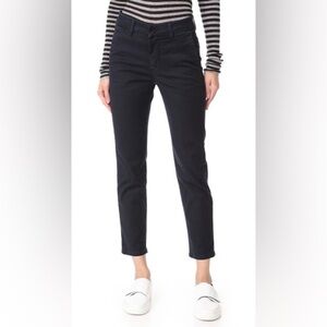 VINCE Women's 26 Classic Chino Twill Pants Coastal Wash Navy Blue Ankle Hi Rise